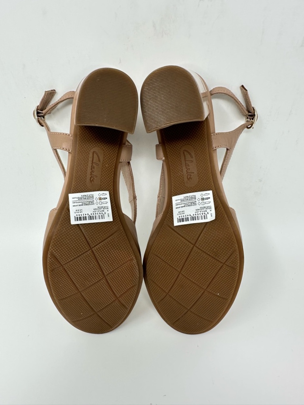 New Clarks Women's Bayla Joy Slingback Pumps Beige Leather Size 8M - Picture 7 of 15